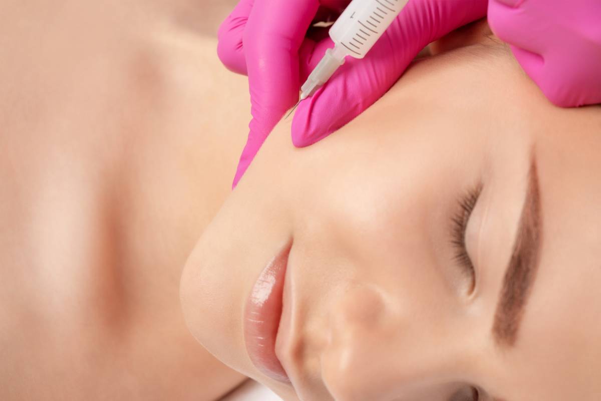 concept of woman getting Kybella treatment