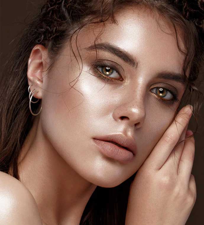 stock image of model with beautiful eyes